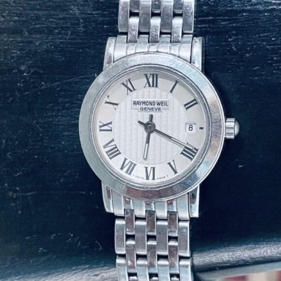 $1195 Raymond Weil Toccata 5393 Stainless Steel Roman Numerals Ladies Watch